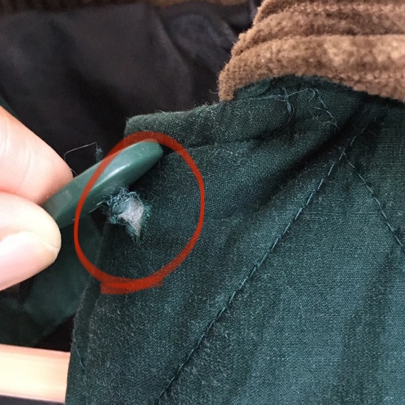 Vintage Quilted Jacket Coat Green Size Large - Picture 7 of 10